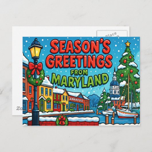BRIEFKAART VAN MARYLAND (Voorkant / Achterkant)