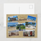 Briefkaart van Mauritius Foto Collage (Voorkant / Achterkant)