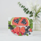 briefkaart van meloen en bessen (Staand voorkant)