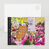 Briefkaart van Memorabilia voor vrouwenmars (Voorkant / Achterkant)