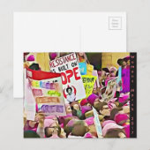 Briefkaart van Memorabilia voor vrouwenmars (Voorkant / Achterkant)