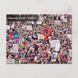 Briefkaart van Memorabilia voor vrouwenmars