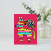 Briefkaart van Mexicaanse donkey piñata (Staand voorkant)