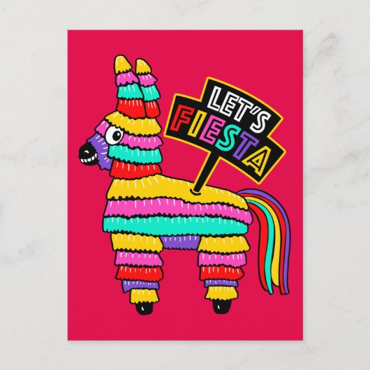 Briefkaart van Mexicaanse donkey piñata (Voorkant)