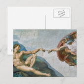 Briefkaart van Michelangelo's Sistine Chapel (Voorkant / Achterkant)