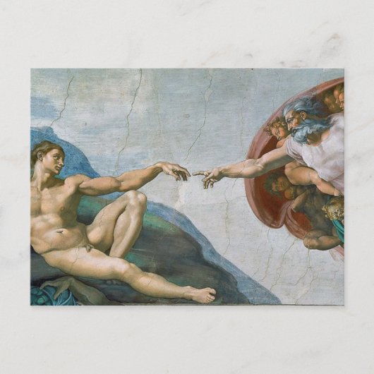 Briefkaart van Michelangelo's Sistine Chapel (Voorkant)