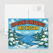 BRIEFKAART VAN MICHIGAN (Voorkant / Achterkant)