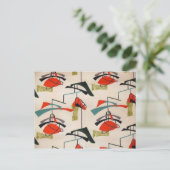 Briefkaart van middeleeuwse moderne atoomstructuur (Staand voorkant)