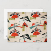 Briefkaart van middeleeuwse moderne atoomstructuur (Voorkant / Achterkant)