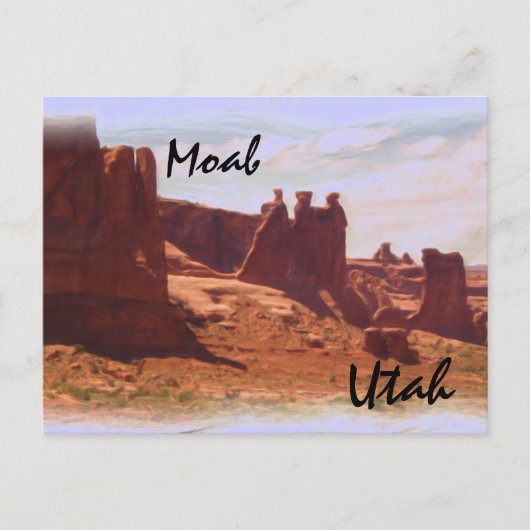 Briefkaart van Moab Utah (Voorkant)