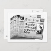 briefkaart van mock-kranten - U.S. spelling (Voorkant / Achterkant)