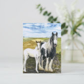 Briefkaart van moeder en dier (Staand voorkant)