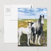 Briefkaart van moeder en dier (Voorkant / Achterkant)