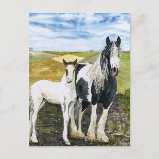 Briefkaart van moeder en dier (Voorkant)