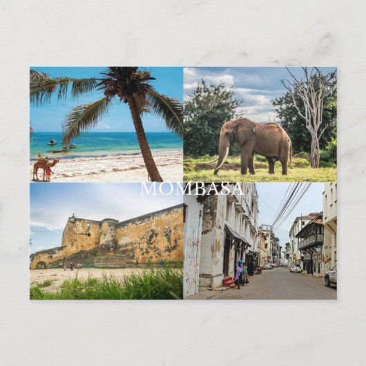 Briefkaart van Mombasa (Voorkant)