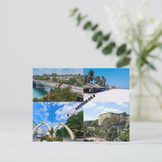 Briefkaart van Mombasa (Staand voorkant)