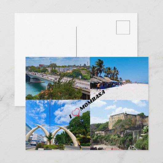 Briefkaart van Mombasa (Voorkant / Achterkant)
