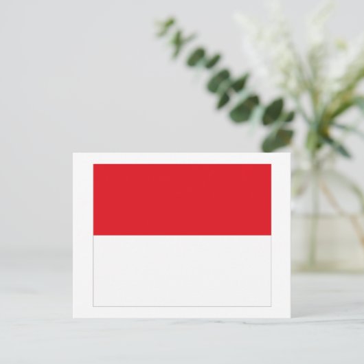 Briefkaart van Monaco-vlag (Staand voorkant)
