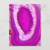Briefkaart van mooie Roze Agate (Voorkant)