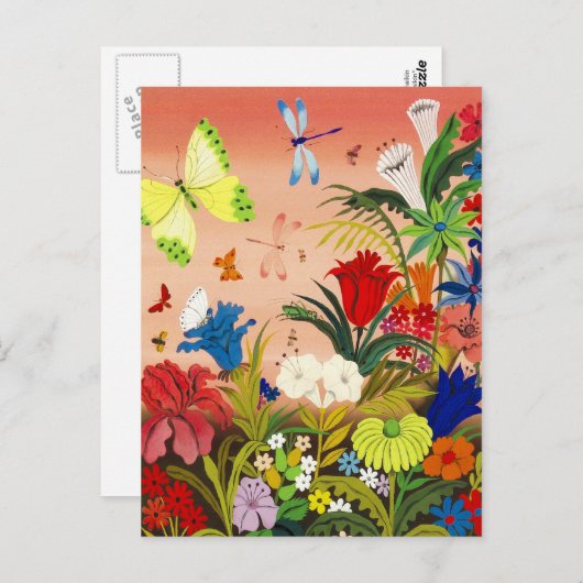 Briefkaart van mooie tuin (Voorkant / Achterkant)