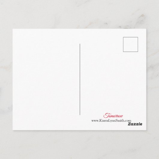 Briefkaart van morgen (Achterkant)