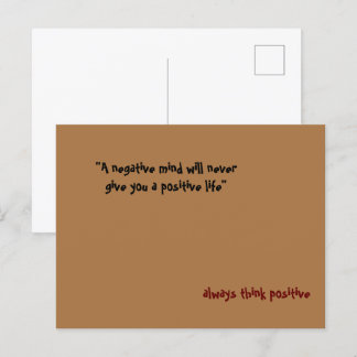 briefkaart van motivatie