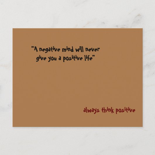 briefkaart van motivatie (Voorkant)