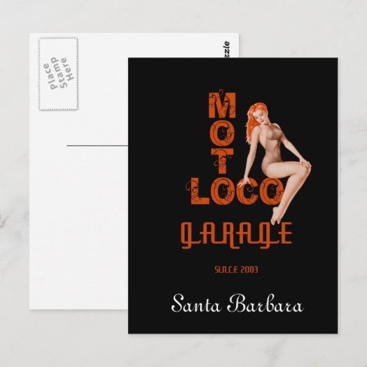 Briefkaart van Moto Loco "Santa Barbara" (Voorkant / Achterkant)