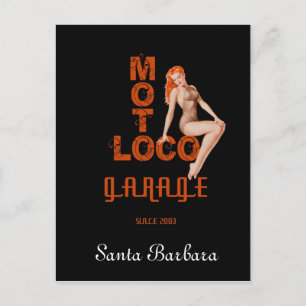 Briefkaart van Moto Loco "Santa Barbara"