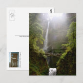 Briefkaart van Multnomah Herfsten, Oregon, Waterva (Voorkant / Achterkant)