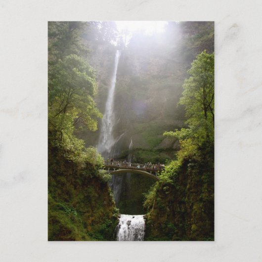 Briefkaart van Multnomah Herfsten, Oregon, Waterva (Voorkant)
