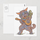 Briefkaart van muziekkatten (Voorkant / Achterkant)