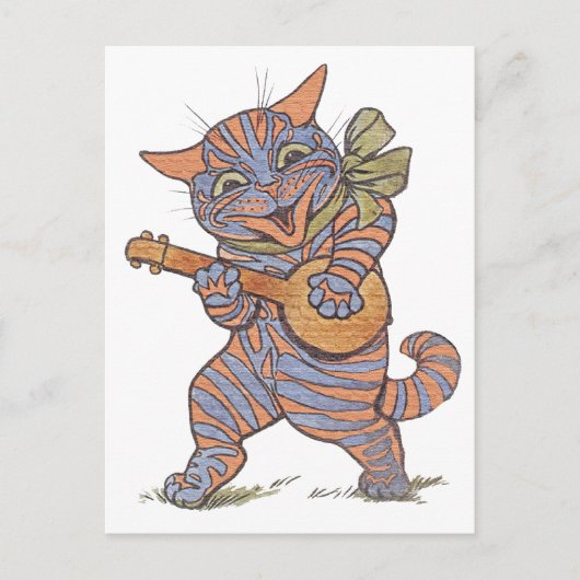 Briefkaart van muziekkatten (Voorkant)