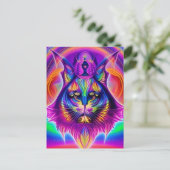 briefkaart van mystieke katten (Staand voorkant)