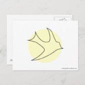 Briefkaart van nachtingales (geel) (Voorkant / Achterkant)