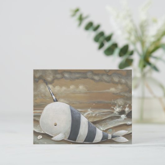 Briefkaart van Narwhal-fantasie (Staand voorkant)