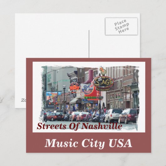 Briefkaart van Nashville (Voorkant / Achterkant)