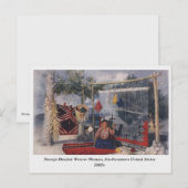 Briefkaart van Navajo Blanket Weaver Woman (Voorkant / Achterkant)