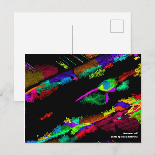 Briefkaart van neuronale cellen (Voorkant / Achterkant)