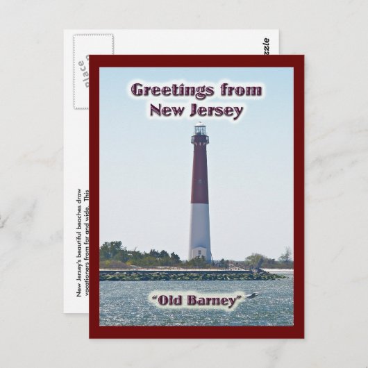 Briefkaart van New Jersey NJ (Voorkant / Achterkant)