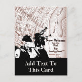 Briefkaart van New Orleans Map (Voorkant)