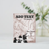  Briefkaart van New Orleans Map (Staand voorkant)