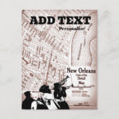 Briefkaart van New Orleans Map (Voorkant)