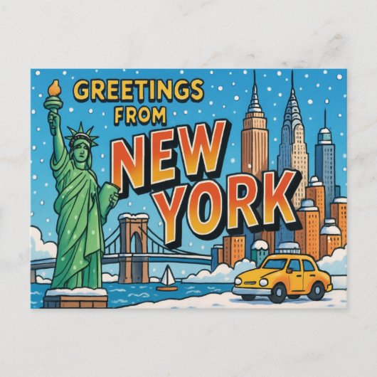 BRIEFKAART VAN NEW YORK (Voorkant)