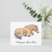 Briefkaart van Noorse Fjord-paarden (Staand voorkant)