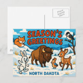 BRIEFKAART VAN NORTH DAKOTA (Voorkant / Achterkant)
