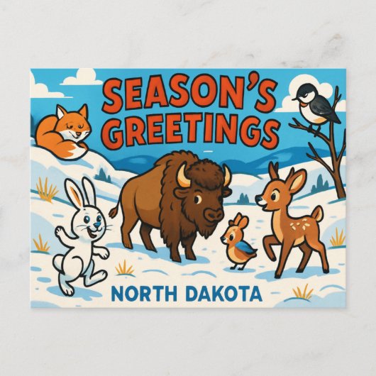 BRIEFKAART VAN NORTH DAKOTA (Voorkant)