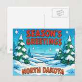 BRIEFKAART VAN NORTH DAKOTA (Voorkant / Achterkant)