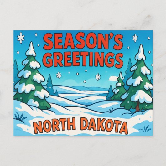 BRIEFKAART VAN NORTH DAKOTA (Voorkant)