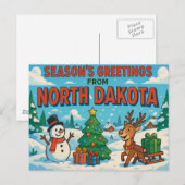 BRIEFKAART VAN NORTH DAKOTA (Voorkant / Achterkant)